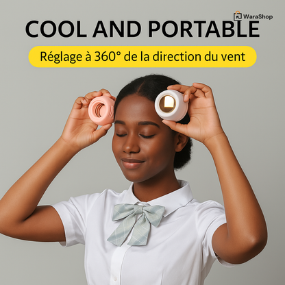 🌟 Mini Ventilateur 360° – Fraîcheur Instantanée pour un Été Sans Limites 🌟