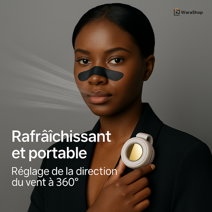 🌟 Mini Ventilateur 360° – Fraîcheur Instantanée pour un Été Sans Limites 🌟