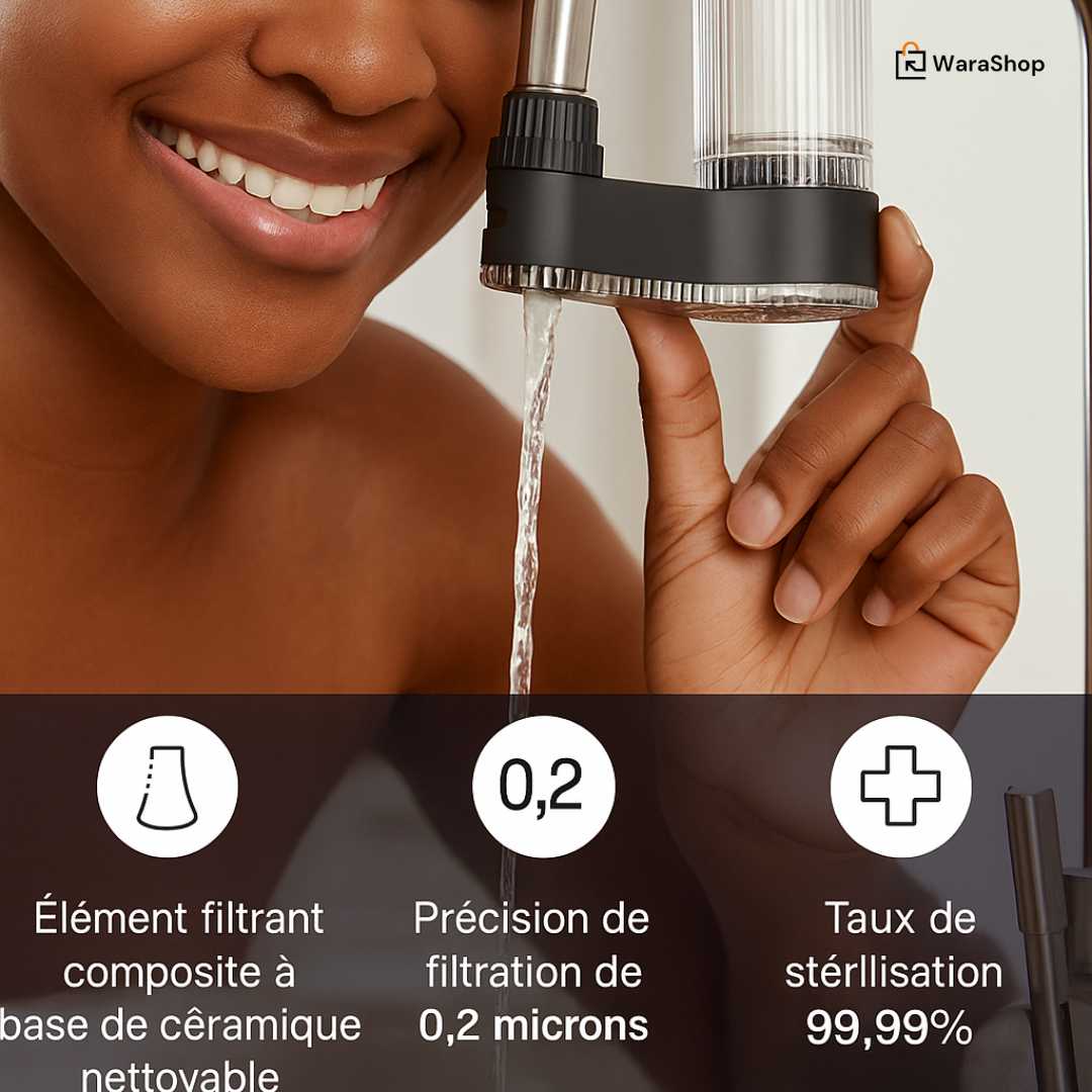 Filtre Premium à Eau Haute Précision – Purificateur Céramique 7 Étapes | Éco-Responsable & Réutilisable