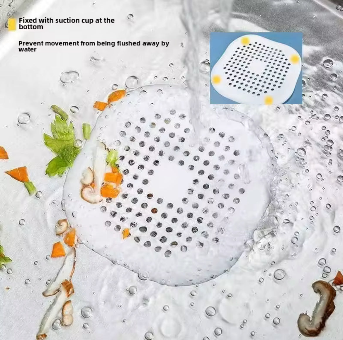 Filtre Anti-Obstruction Réutilisable – Évier, Douche, Lavabo