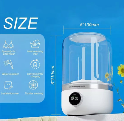 Mini Machine à Laver Portable – Spécial Sous-Vêtements & Voyages